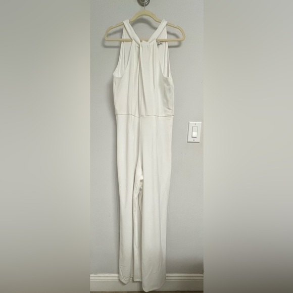 Julia Jordan Ivory Halter Jumpsuit
